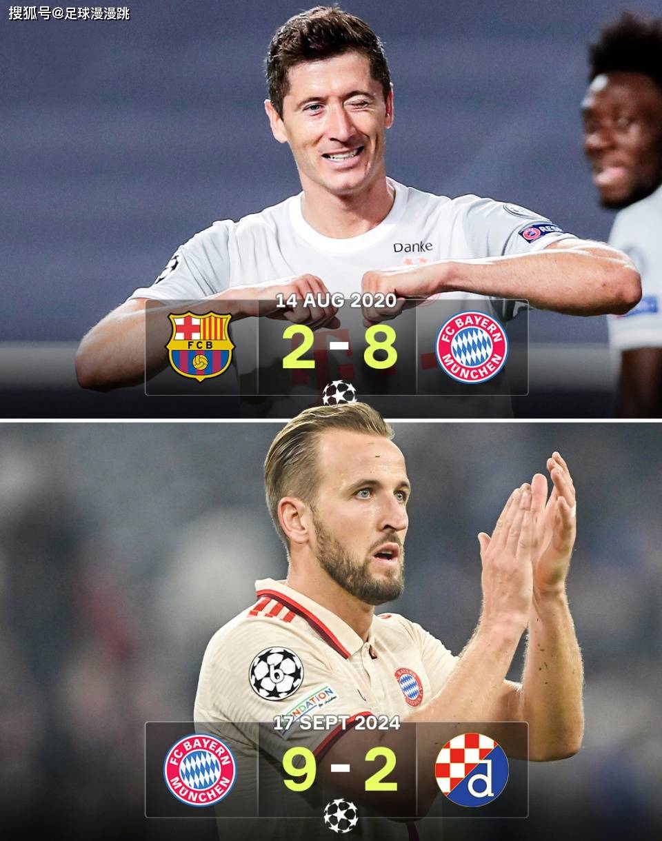 拜仁赛前列队欢迎巴萨，尊重对手尽显风度！